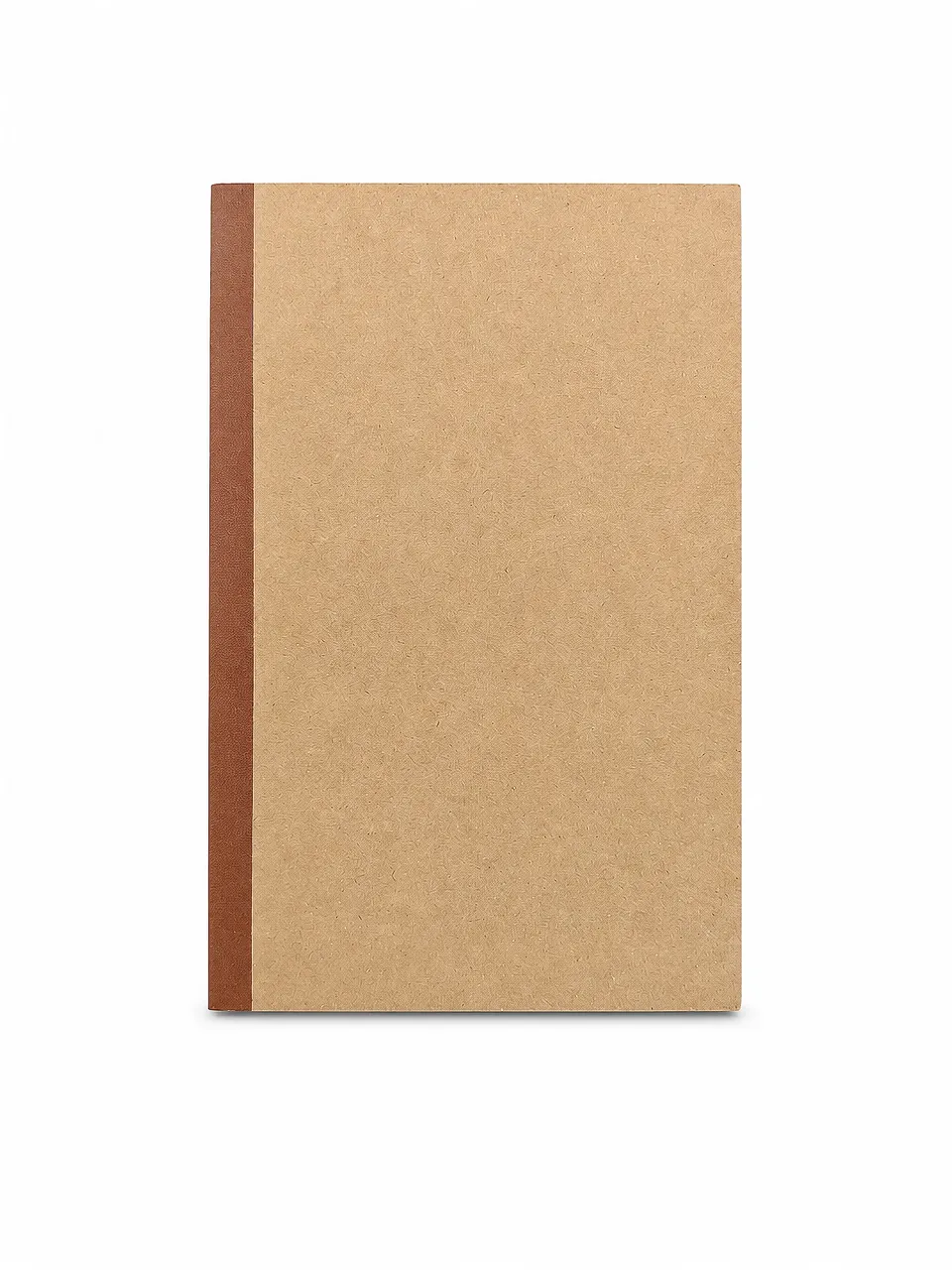 Kraft Side-Bound Notebook with Brown Spine and Ruled Pages — notebook sample reference