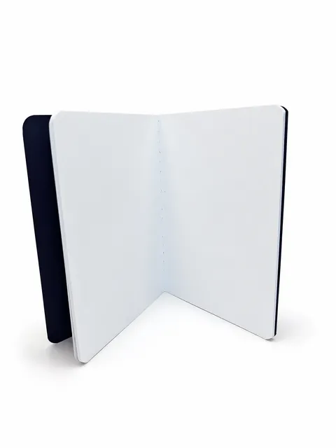 Navy Passport-Style Craft Notebook with Blank Pages, Case 19