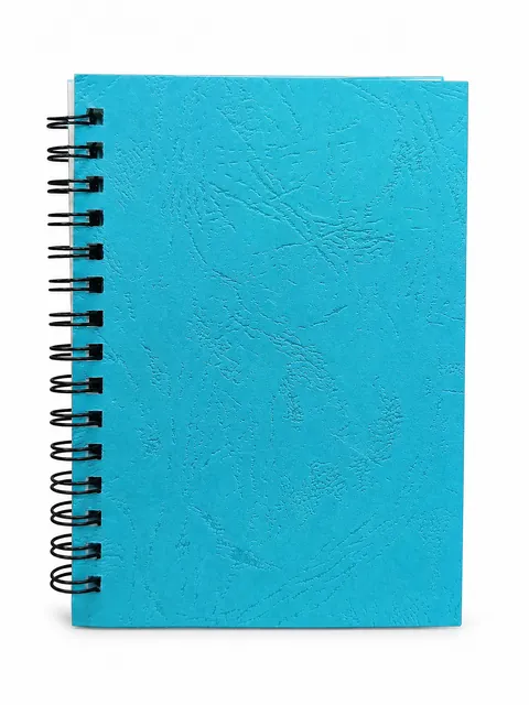 Turquoise Textured Side-Spiral Notebook with Ruled Pages, Case 28