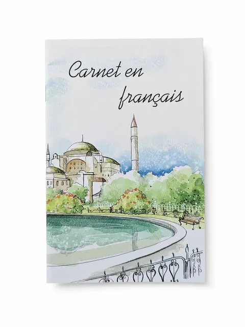 Watercolour cover saddle-stitched softcover notebook, Case 34