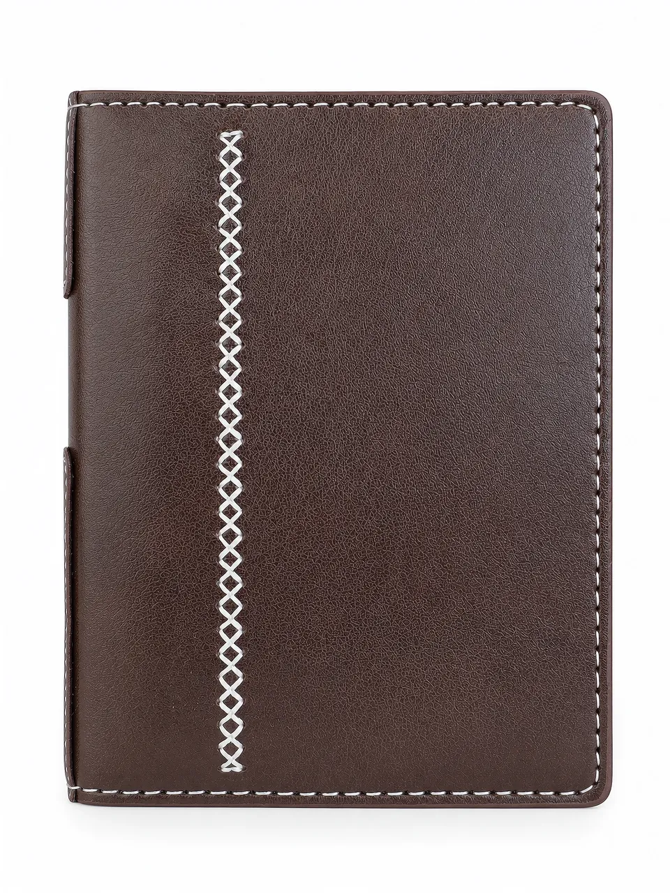 Brown Leather-Like Refillable Ring Binder Notebook — notebook sample reference