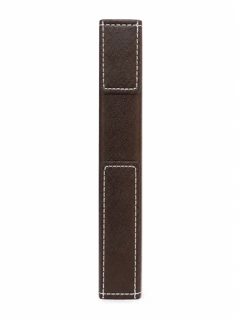 Brown Leather-Like Refillable Ring Binder Notebook, Case 43