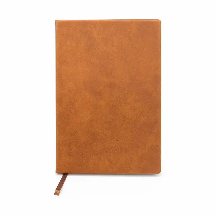 Tan leather-like PU notebook cover, Case 51
