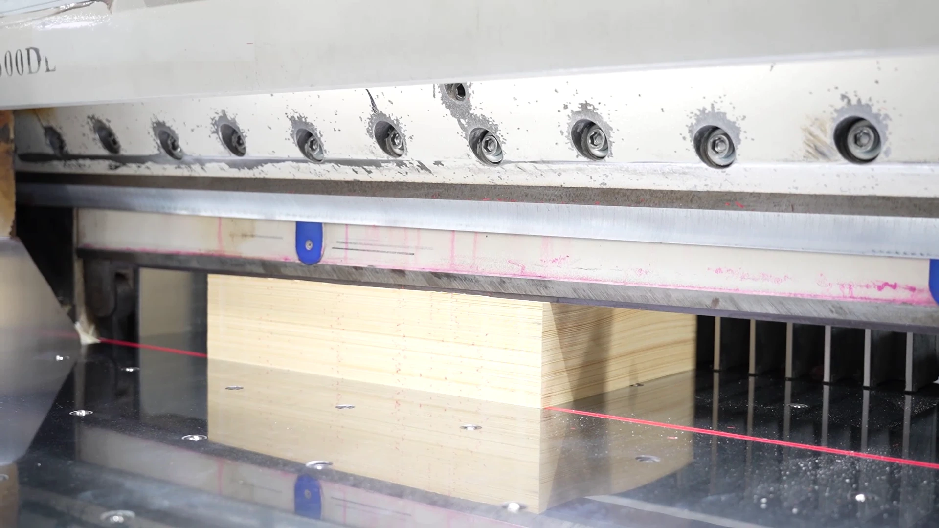 Paper cutting operation in the factory
