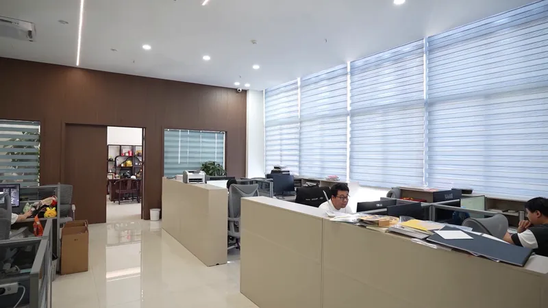 Our office area with team members at their desks