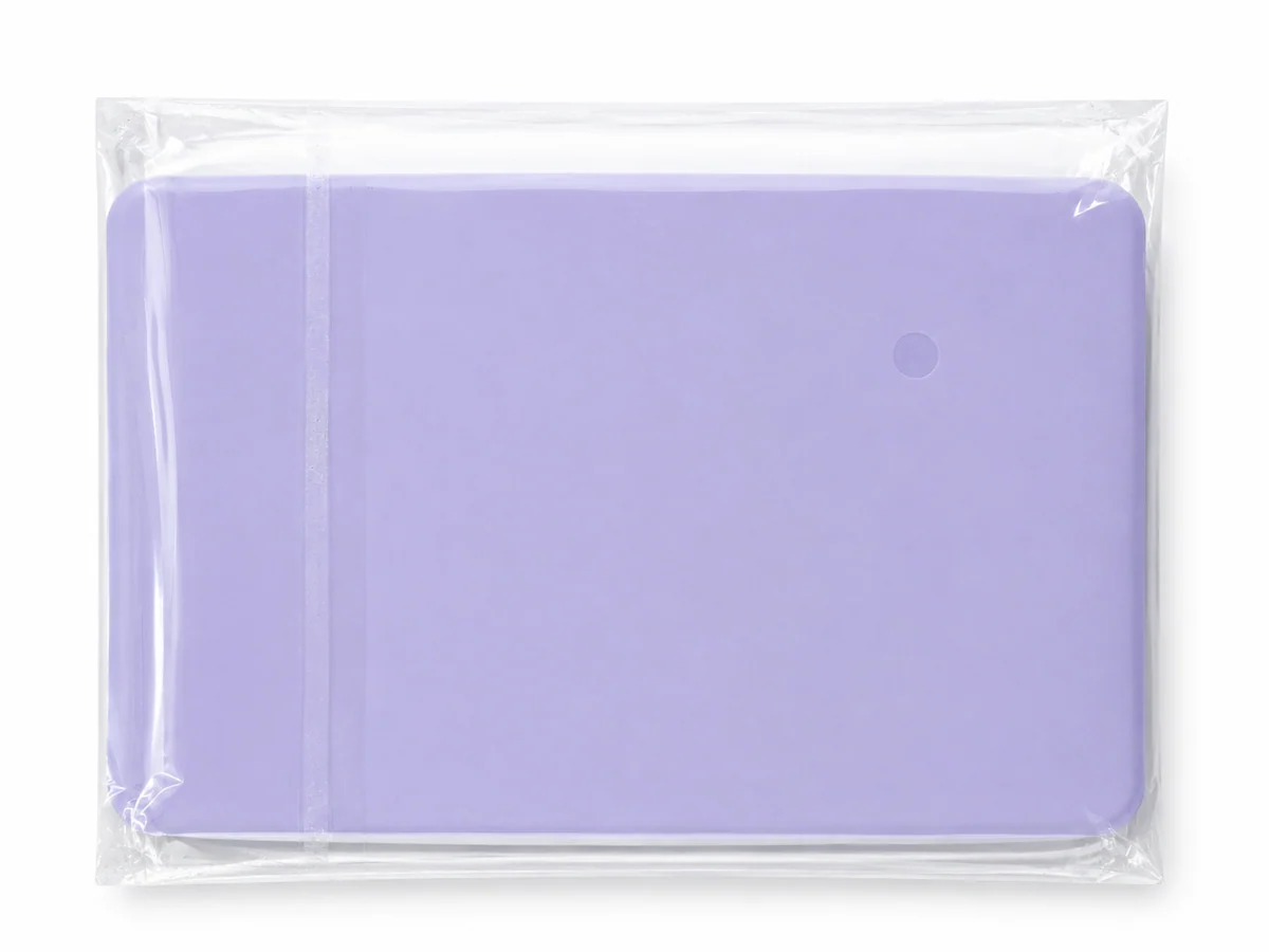 A notebook packed in a clear OPP bag