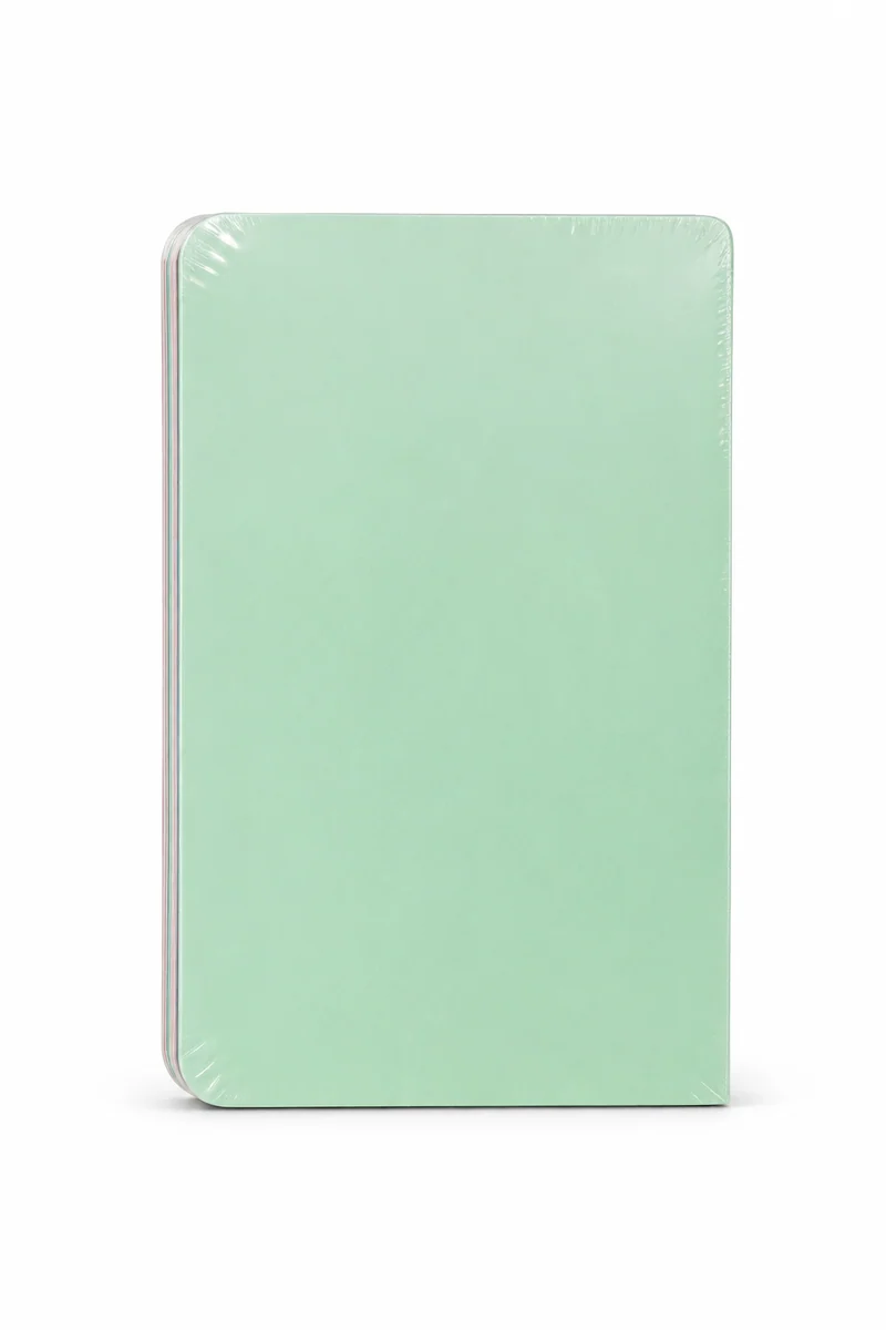 A single shrink-wrapped notebook