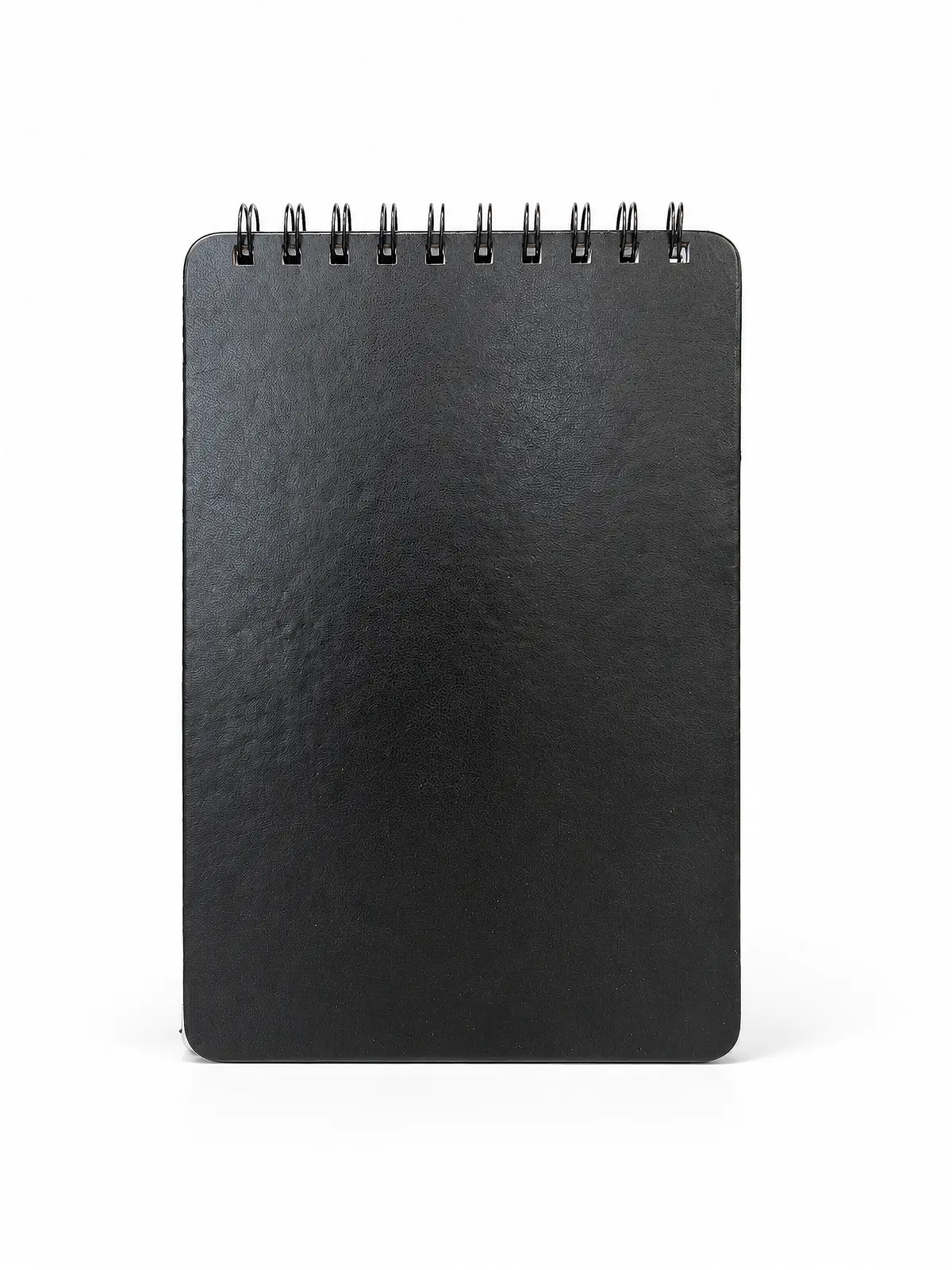 Black Top Spiral Notepad front view