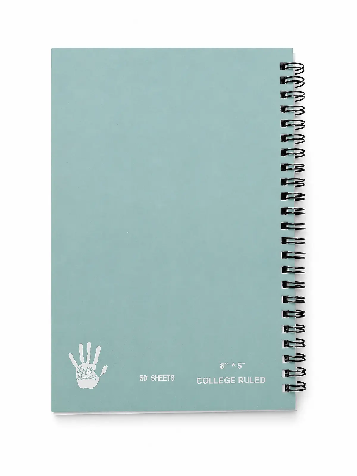 Mint Green Side-Spiral Notebook front view