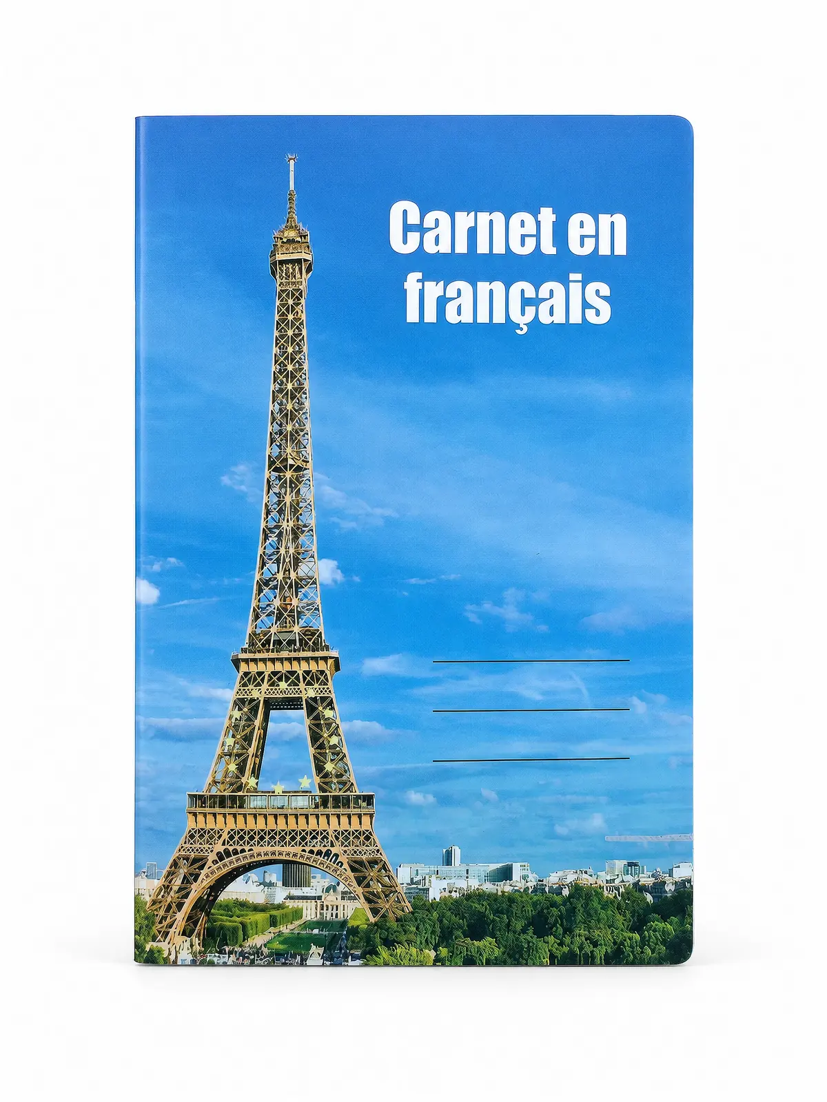 Eiffel Tower French Softcover Notebook front view