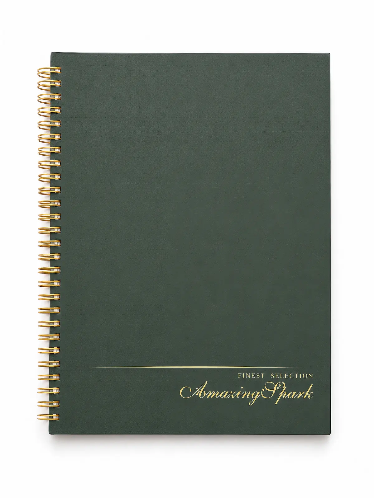 Case 38 dark green gold-wire notebook