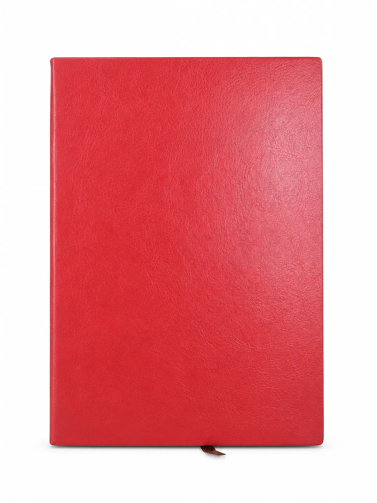 Plain Red PU Softcover Notebook front view