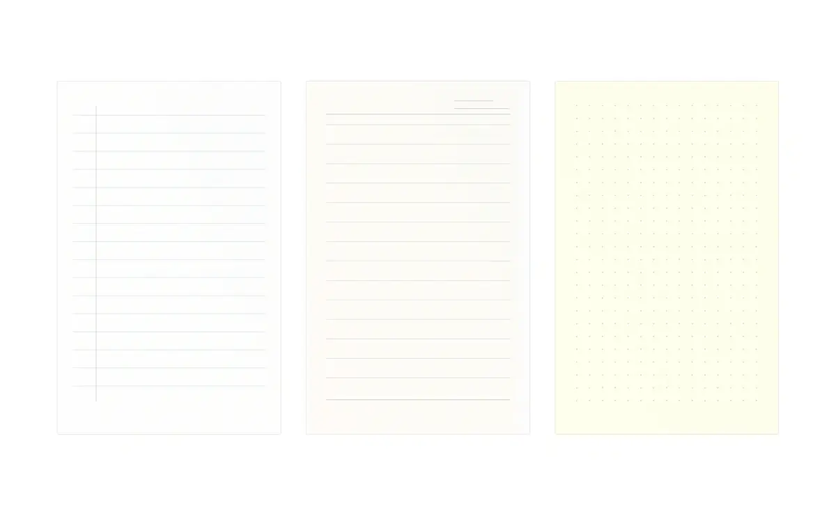 Clean white-background comparison of book white paper, double offset paper and Daolin paper tones from left to right